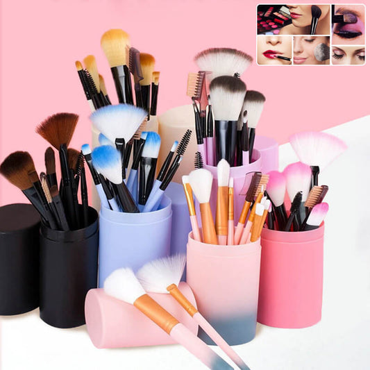 12-Piece Professional Makeup Brush Kit  Lightweight Makeup Brush Set