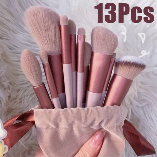 13-Piece Cosmetic Brush Set For Women  Professional Makeup Brush Kit