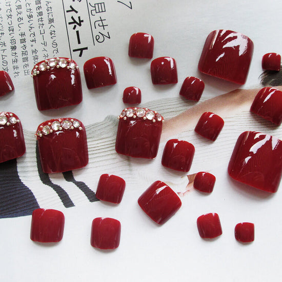 24pcs Artificial Acrylic Toe Nails Set | Salon Quality Fake Toe Nails