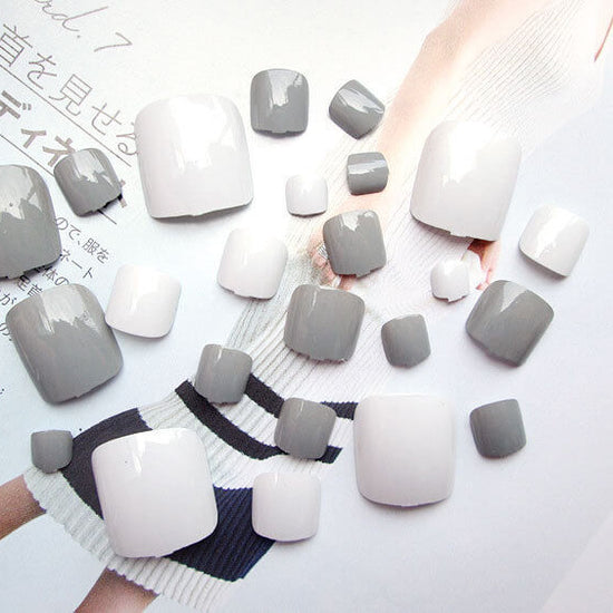 24pcs Artificial Acrylic Toe Nails Set | Salon Quality Fake Toe Nails