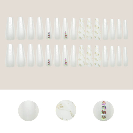 30 Pieces Ballet Style Nail Art Stickers Set | Fake Nail Art Design