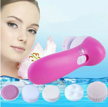 5-In-1 Facial Brush For Exfoliation | Electric Facial Cleansing Device