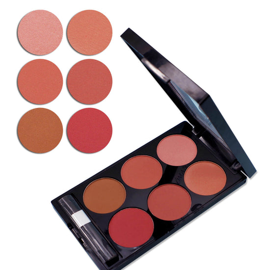 Boutique Style Blush For Natural Makeup Look  Six Shade Blush Palette