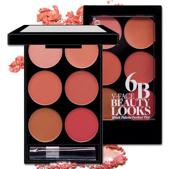 Boutique Style Blush For Natural Makeup Look  Six Shade Blush Palette