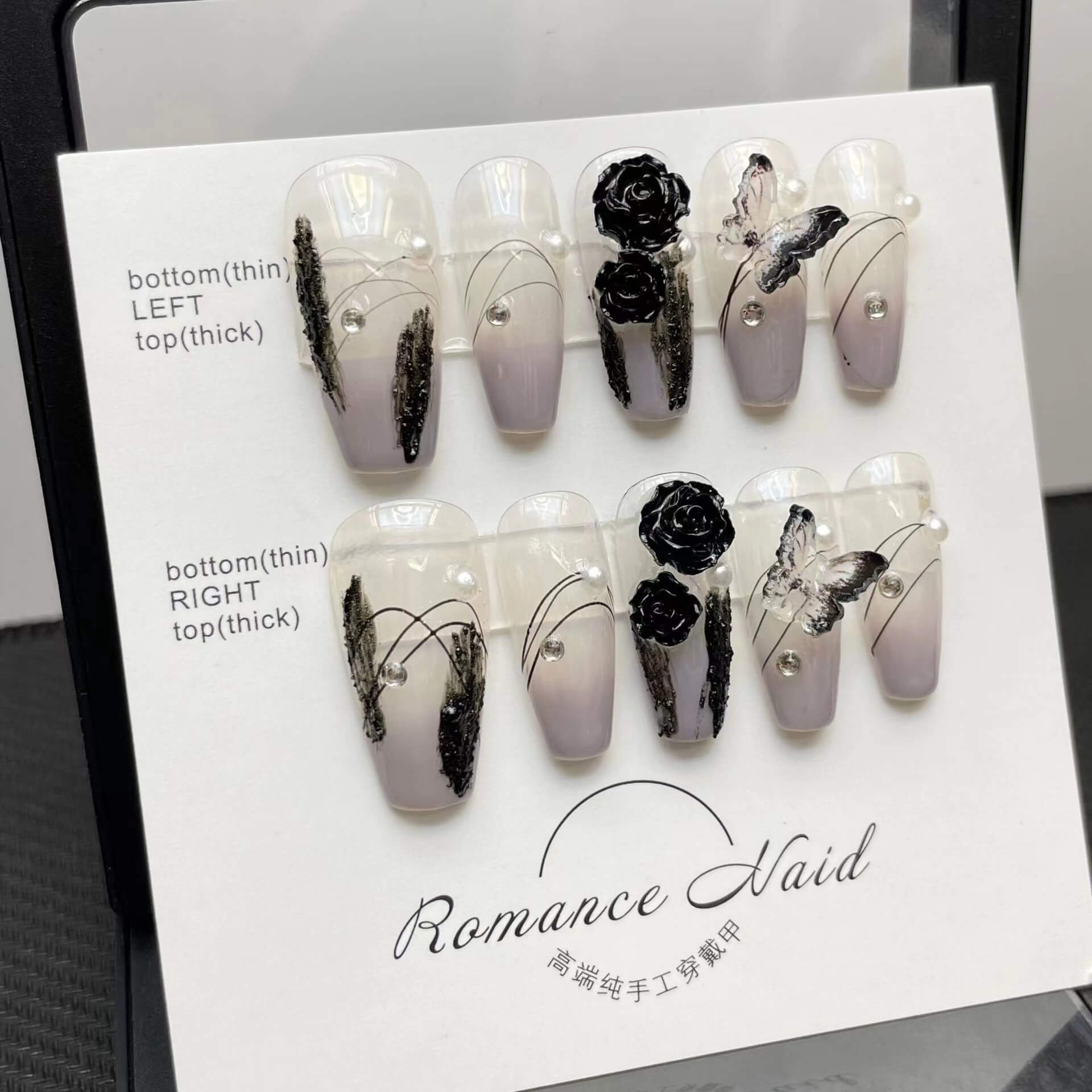 Camellia Floral Nail Art Decals Reusable | Fashion Nail Stickers Set