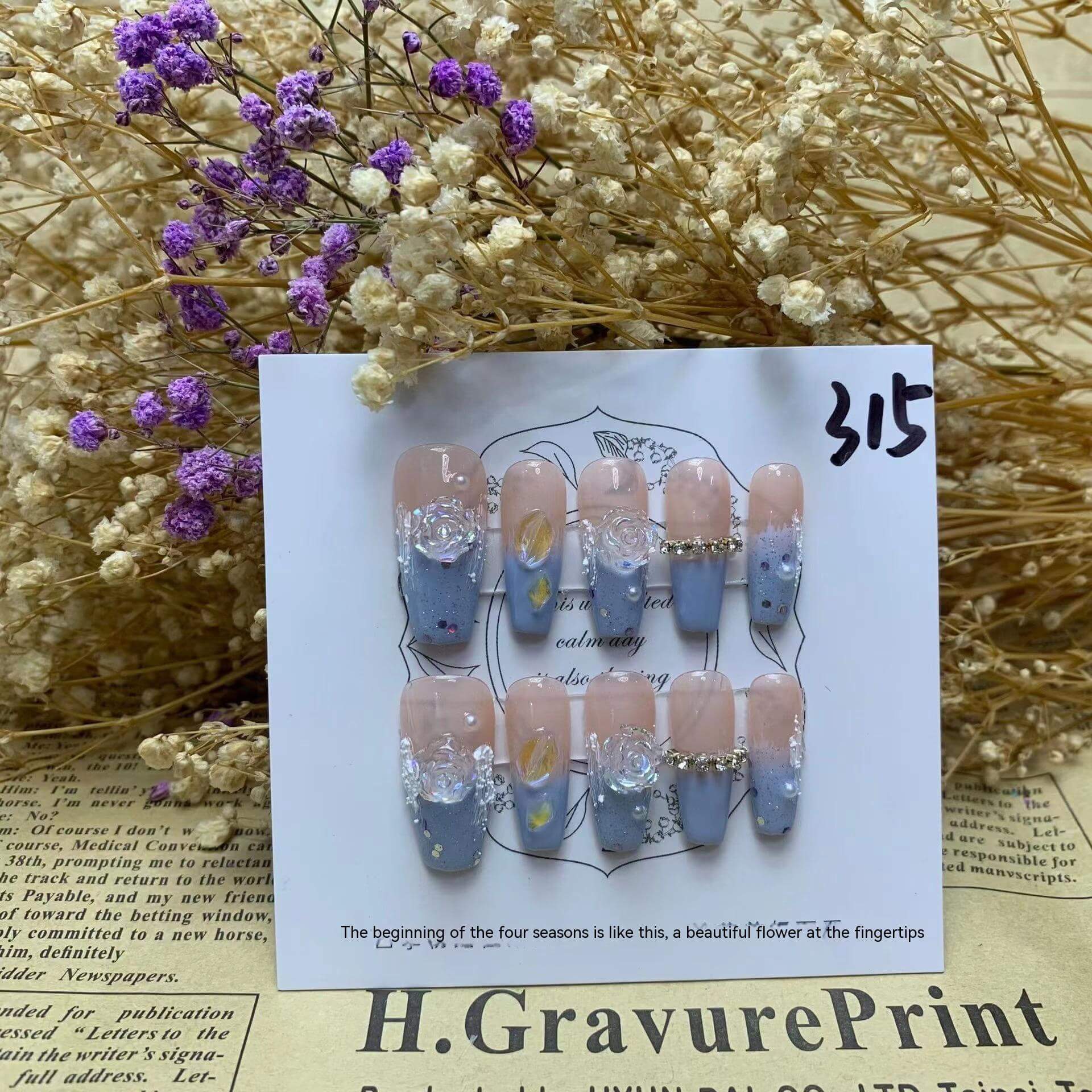 Camellia Floral Nail Art Decals Reusable | Fashion Nail Stickers Set