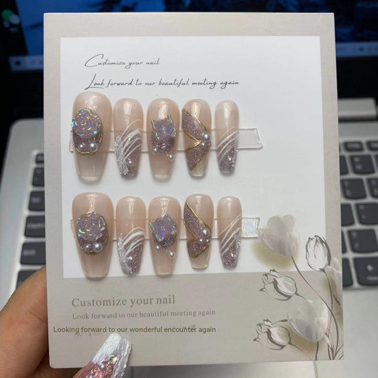 Camellia Floral Nail Art Decals Reusable | Fashion Nail Stickers Set