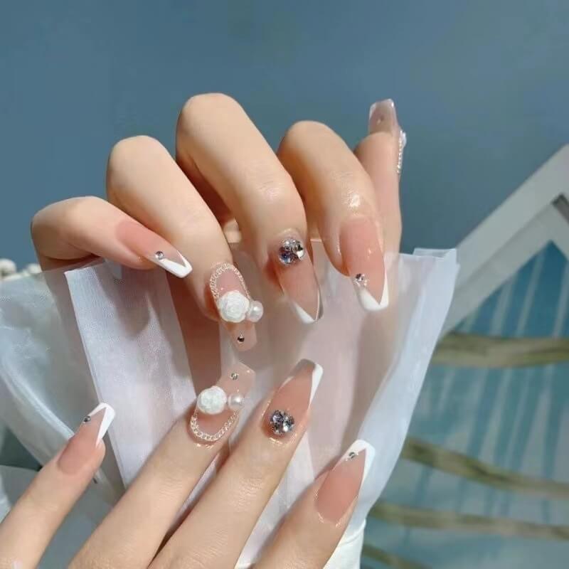 Camellia Floral Nail Art Decals Reusable | Fashion Nail Stickers Set