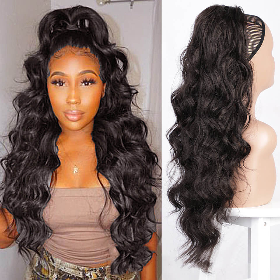 Drawstring Curly Ponytail Extension | Chemical Fiber Ponytail Wig