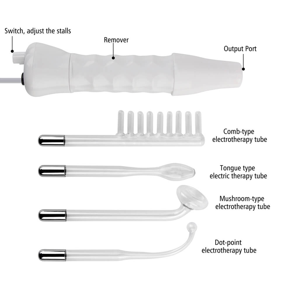 High Frequency Skin Therapy Wand | Facial Electrotherapy Machine
