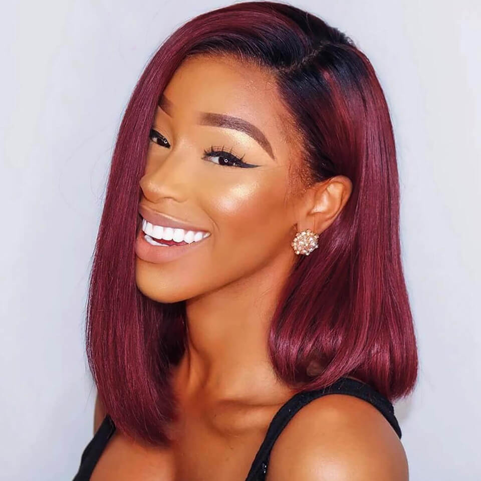 High Quality 1B-99J Lace Front Bob Wig | Colored Bob Human Hair Wig