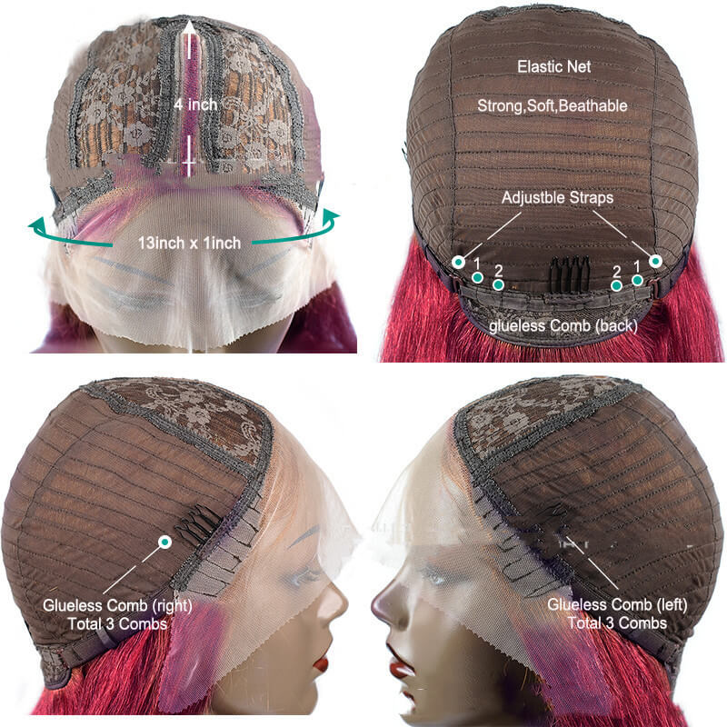 High Quality 1B-99J Lace Front Bob Wig | Colored Bob Human Hair Wig
