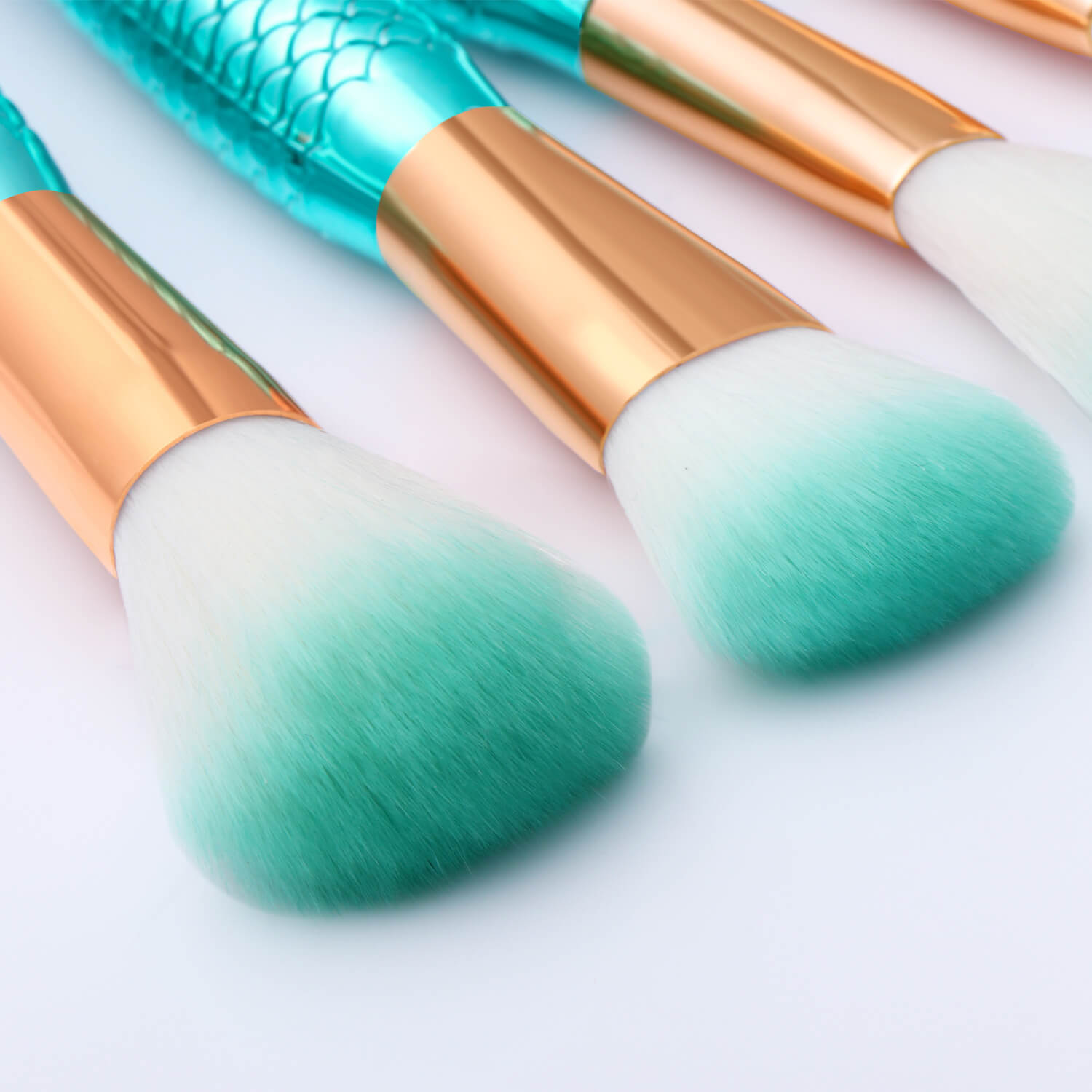 Mermaid Foundation Brush Set For Makeup  11pcs Makeup Brush Set 