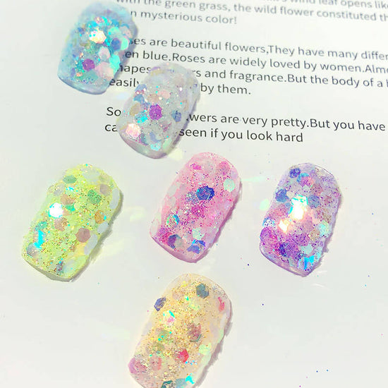 Mixed Color Glitter Set For Acrylic Nails | Nail Art Glitter Set