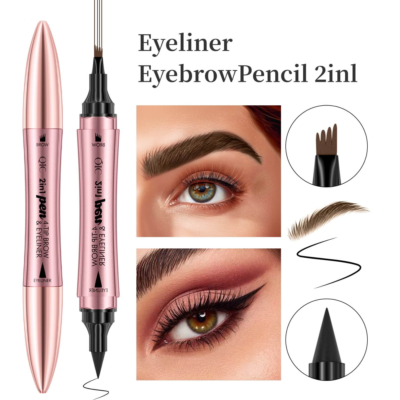 Natural Hair Stroke Eyebrow Makeup  Long Lasting 24h Eyebrow Pen
