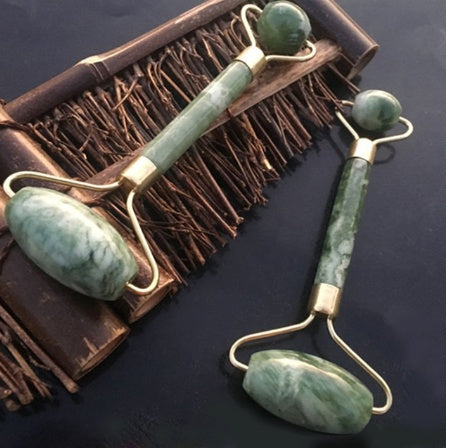 Rose Quartz Roller For Facial Lymphatic Drainage  Natural Jade Roller