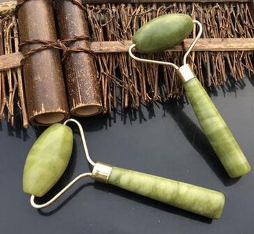 Rose Quartz Roller For Facial Lymphatic Drainage  Natural Jade Roller