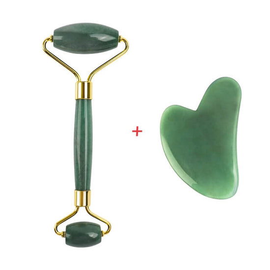 Rose Quartz Roller For Facial Lymphatic Drainage  Natural Jade Roller