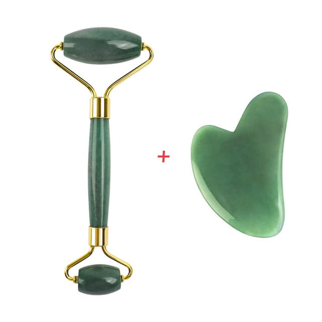 Rose Quartz Roller For Facial Lymphatic Drainage  Natural Jade Roller